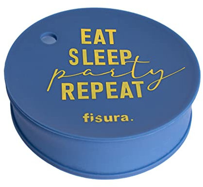 Fisura - 5er-Pack Anti-Spike-Getränkeabdeckungen Eat. Original Getränkeabdeckung für den Partys wiederverwendbar. Antidrogenschutz fürs Glas aus BPA free Silikon. 5 Stück.