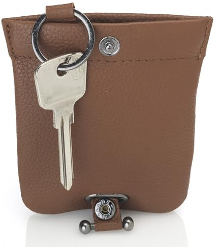Josephine Osthoff Étui porte-clés Grande Cloche en cuir véritable avec protection RFID, modèle unisexe élégant et pratique, idéal pour usage quotidien et organisation sécurisée