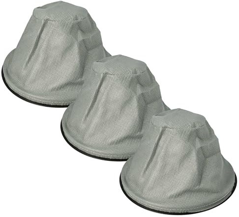 vhbw 3x filtro a sacco sostituisce Einhell 23.513.15 per aspiratore per camino, aspiracenere - Filtro di ricambio, lavabile grigio/nero