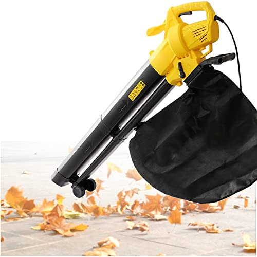 KIUYTQQ Machine de soufflage et d'aspiration de Feuilles, broyeur de Feuilles Domestique avec souffleur Haute Puissance intégré, souffleur et aspirateur de Feuilles de Jardin électrique, 50 m