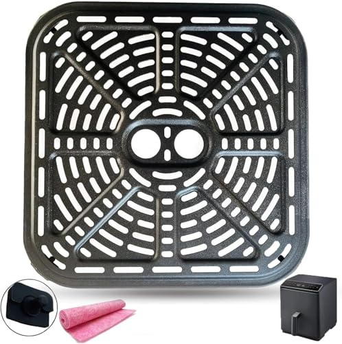 ALJ Air Fryer Grill Plate for COSORI 6.8 Quart Air Fryers, Upgraded Replacement Accessories Crisper Tray Plate Grill Pan Grate Rack Grid Shelf for COSORI 6.8QT Air Fryer, Nonstick, Dishwasher Safe