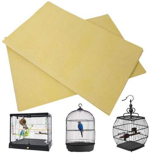 20 Fogli di Carta per Ghiaia per Gabbie per Uccelli, 43 x 28CM | Carta per Uccelli per Ghiaia, Carta per Gabbie per Uccelli, Sabbia per Gabbia per Uccelli, Carta Vetrata per Macinare Uccelli
