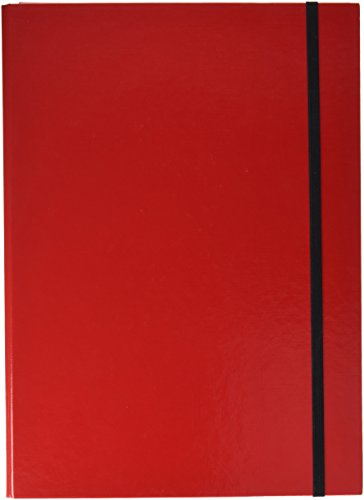 Pagna häftbox Basic Colors A4 3 innerfack, med gummikäng, röd