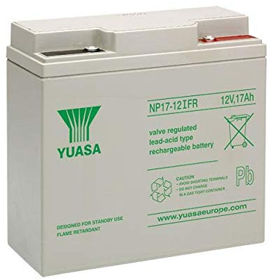Yuasa NP17-12IFR 12V Lead Acid Fire Retardant Battery, UPS Backup Alarm and Emergency Battery (Pack of 1)