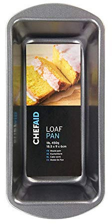 Chef Aid Teglia rettangolare antiaderente da 450 g 18,5 x 9 x 6 cm Ideale per pane, pagnotte, torte e pasticcini Lavabile in lavastoviglie, frigorifero e congelatore
