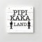 Clever-Kauf-24 GmbH Holz Schild Bedruckt | PIPI Kaka Land | 20x20x1,2cm | Deko Spruch Wand | zum Aufhängen | Gäste WC Bad |