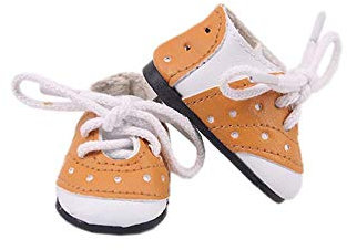 Aeromdale Puppenschuhe mit Löchern 5cm Freizeitschuhe für 14,5 32-34cm 1/6 BJD Puppen Zubehör - Orange - 1 Paar