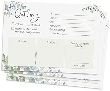 3 x Quittungsblock A6 mit Durchschlagepapier 3 Stück