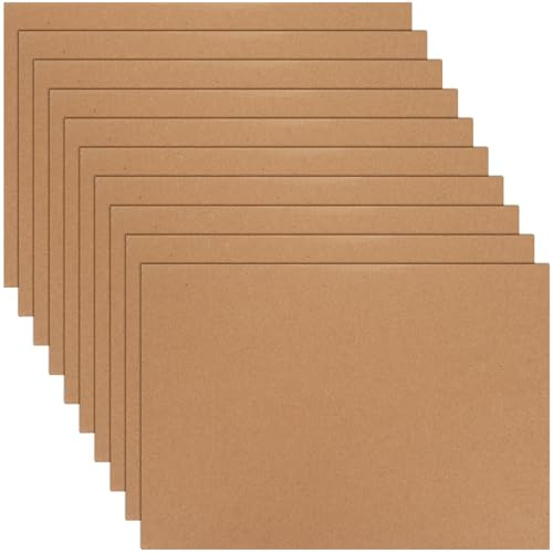 10 Sheets A4 Corrugated Cardboard for Packing, Shipping, Storage - Light Brown Protective Paper Boards for Bottles, Glass Cups, Ceramic Plates (21 X 30 Cm)