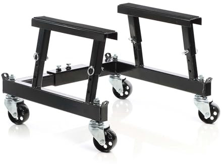 Wiltec Mounting Stand w/Wheels Lifting Platform Rolling Hoist Support up to 680kg for Motorbikes ATV