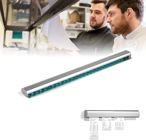 Bonhalter, Selbstklebend Aluminium Bestellhalter Zettelhalter Gastronomie Bonschiene Notizleiste Tab Order Grabber für Küche Ticket Hotel Bar Büro Bestellungen, 30 cm