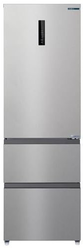 INFINITON Frigorifico Francés FRD-401T91, 401 Litros, 190 cm de Altura, E, Técnologia Inverter, Fast Cooling, Fast Freezing, Puerta reversible, Tecnología Care + space (Inox || FRD-401T91XEM)