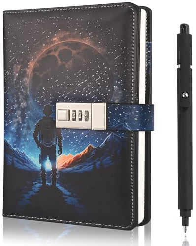 Diary for Boys Ages 8-12, Space Diary with Lock Journal for Teen Boys 10-18, Birthday Gifts for Boy Adventure Travel Journal with Pen, Kids Notebook Writing Drawing School Gifts for 8 9 10 11 12 13 14 15 16 Teenages
