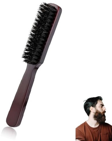 Boar Hair Beard Brush,Slick Back Hair Brush,Beard Brush,Men's Hair Brush,Boar Hair Moustache,Smoothing Hair Brush,Beard Brush for Men,Hair Smoothing Brush for Hair Beard for Men’s Beard Grooming,Care