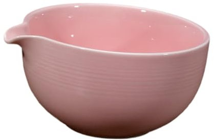 perfk Matcha Bowl avec bec, bol à thé en porcelaine, bol à salade traditionnel de 560 ml de salade, fabriqué à la main pour les amateurs de thé, Rose