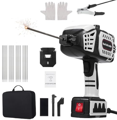 Geevorks Portable Handheld ARC Welder,220V Electric Welding Machine, with IGBT Inverter and 20pcs Welding Rods,Fits for 2.5-3.2mm Welding Electrodes Rod