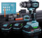 Taladro Percutor a Bateria 21V, taladro eléctrico bateria con 2 Baterías 2000mAh 24+3 Ajuste de Par 40Nm atornilladoras a bateria 3 velocidades destornillador electrico (Taladro-configuración 2)