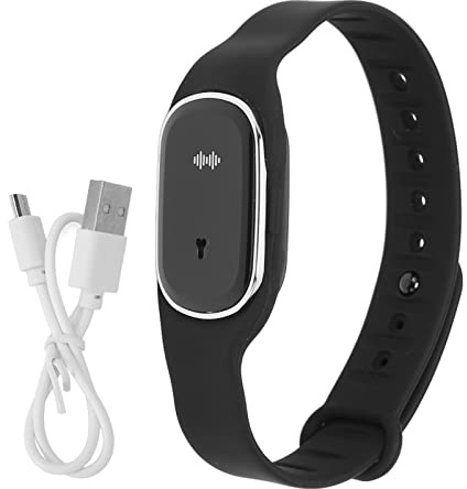 Gonetre Bracciale Repellente per Zanzare, Bande di Zanzare Elettronica Sonora, Braccialetto Repellente per Insetti, Orologio Repellente USB Ricarica Orologio da Polso Repellente (Nero)