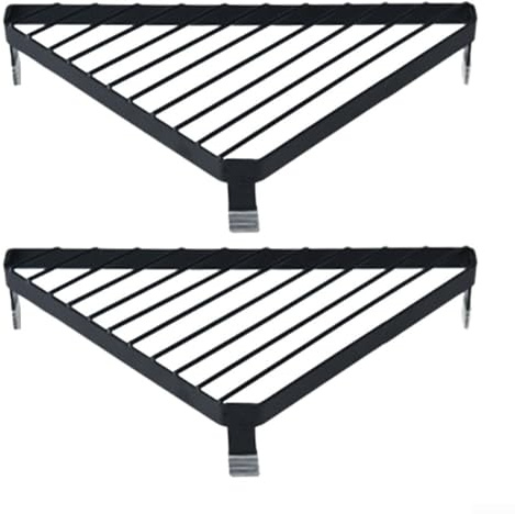 Estante de almacenamiento de esquina de cocina eficiente de hierro forjado con diseño triangular para macetas (negro)