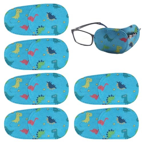 6 Pezzi Benda Occhio Pigro Bambini, Benda Occhiali Bambina Eye Patch Coprente per Occhio Pigro Ambliopia, Benda per Occhio per Occhiali che Curano Ambliopia per Gli Occhi Sinistro e Destro