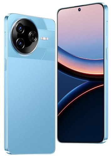 QrZrQ F7 Ultra Smartphone Android 12.0 débloqué, Téléphone Portable 4G Double SIM, Écran HD+ 6,6, Batterie 5000mAh, Octa Core, Face ID, 3Go+32Go, Caméra 16MP+8MP, OTG(F7 Ultra-Blue)