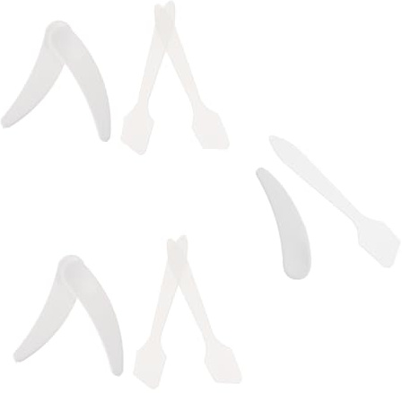 PRETYZOOM 10 pièces Petites Spatules Cosmétiques Transparentes Cuillères Applicatrices pour Crème Visage Légères et Faciles à Nettoyer Outils de Maquillage Pratiques pour Voyage