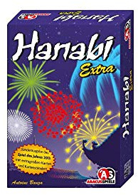 ABACUSSPIELE 04135 - Hanabi Extra, inklusive Kartenhalter und großer Karten, Kartenspiel