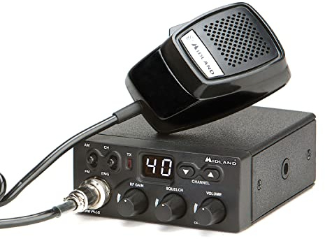 Midland M Zero Plus - Radio CB de 40 Canales (Am/FM) Color Negro