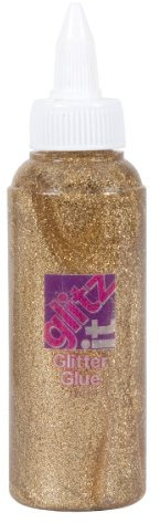 Glitz it Glitter Glue - Gold, 120ml, Twist Nozzle Bottle, Ideal for Kids Craft, Art & Craft Projects, Wedding Invitations, Card Making, Art Set, Creative Ideas