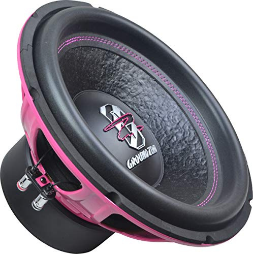 Ground Zero 30cm / 12 Subwoofer - 2 x 2 ohm voicecoil - 1000 WRMS,Black,GZIW 12SPL PINK