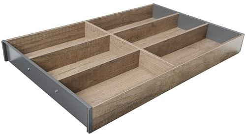 Blum AMBIA-LINE Besteckkasten | Premium Schubladen-Organizer für moderne Küchen & Schränke | schützt, sortiert & ordnet Besteck übersichtlich | mit Antirutschfüßen | 47 × 30 × 5 cm | Nebraska Eiche