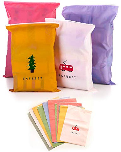 ZOCONE Sacchetti da Viaggio Impermeabili Immagazzinaggio, 10 PCS Bags-in-Bag Zip Borsa Multifunzione per Vestiti/Biancheria Intima/Scarpe/Cosmetico