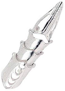 Zerama Stilvolle Damen Ringe Männer Punk Gothic Legierungs-Ring-Greifer-Spike-Rüstungs-Knöchel-Verbindungs-volle Finger-Ring