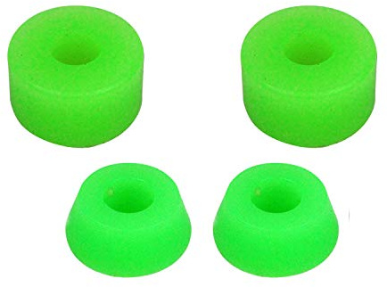 Dime Bag Hardware Skateboard Longboard Truck Replacement Bushings 4-Pack (for 2 Trucks) - Many Colors and Durometers (92A Green)