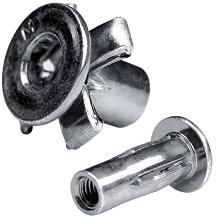 GOEBEL® - 250 x Spreiz-Blindnietmuttern Nietmuttern M6 Stahl verzinkt (Ø x L) 9,8 x 25,8 mm Blindmuttern Flachkopf Rundschaft geschlitzt Schaftende offen Einziehmutter Einnietmuttern