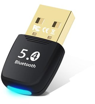 Bluetooth Adapter PC - 5.4 Bluetooth Dongle, Bluetooths Dongle USB, Bluetooths Stick, Low Latency, Plug & Play, mit Windows 7/10/8.1/11, für Desktop, Laptop, Headset, Tastatur, Maus
