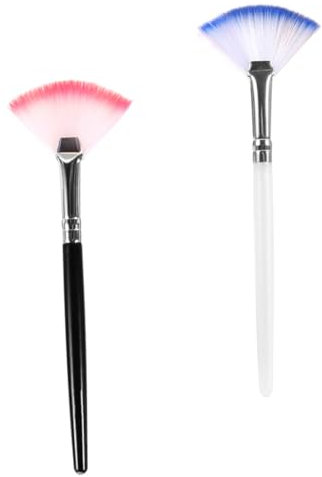 BELLIFFY 2pcs Quality Material Mask Brush Applicator Long Handle Face Mask Brush for Gel Skincare