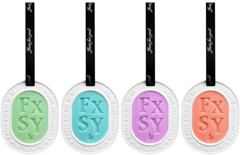 4 Pcs Ceramica profumata Bustina profumata di Loto bianco per armadi regali in ceramica profumata fatti a mano per uomini donne auto deodorante per ambienti Sacchetti profumati