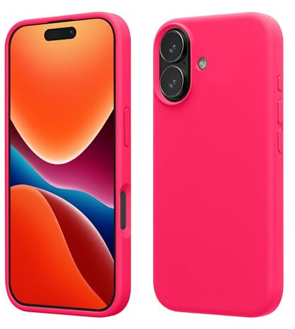 kwmobile Housse Compatible avec Apple iPhone 17 Coque - Housse de téléphone Protection Souple en TPU Silicone - Rose Fluo