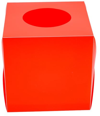CONGARTENO Scatola per Lotteria Rossa Apertura Rotonda in Plastica Contenitore Multiuso per Biglietti, Denaro e Voti per Feste ed Eventi