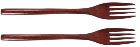 BUGUUYO 2 piezas Tenedores de Madera para Ensalada Mango Diseño Ergonómico para y Servir Cocina Utensilios Versátiles para Pasta y