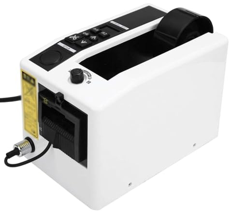 Automatisk sensortejpskärare, Intellint elektrisk tejpdispenser, skärlängd 20-999 mm, digital display, tryckjusterbar, pappersbredd 7-50 mm, för inslagning av förpackningar