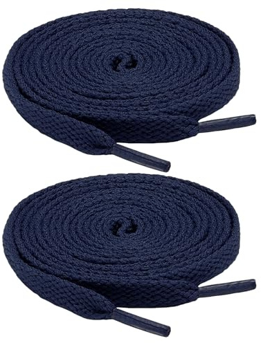 RENKE Durable Replacement Laces for Trainers, Sneakers, Tennis and Canvas Shoes, 8mm Wide High-Density Athletic Shoe Strings for Kids and Adults