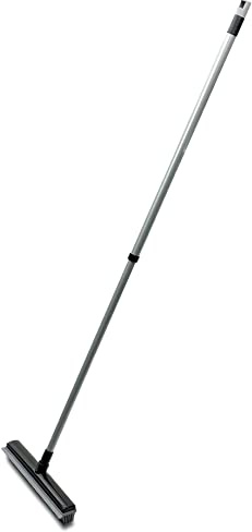 Addis Rubber Broom In Metallic Grey - Perfect For Sweeping Carpets