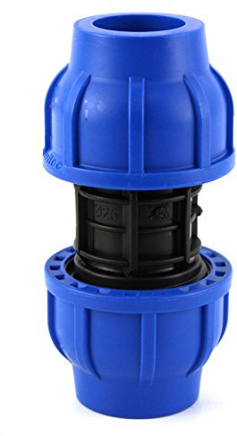 RACCORDO COMPRESSIONE PP PN16 - 40X40 - raccordo tubi polietilene MANICOTTO