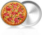 JUMRHFAN 2PC Backofen aus Edelstahl Steel Rundes Pizza-Backblech, Antihaft-Aluminium-Backgeschirr für Restaurants und hausgemachtes Pizza-Backen, spülmaschinenfest (20 CM)