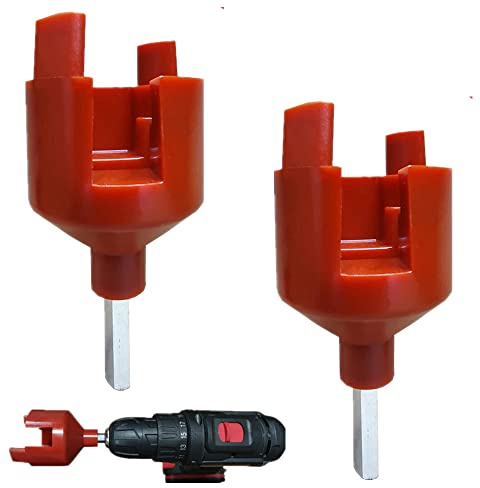 2 Pcs Electric Fence Drill Chuck Plastic Electric Fence Fencing Posts Chuck Keys Professional Cordless Drill Driver Quick and Easy Install Fencing Ring Insulators for Insulators Screw