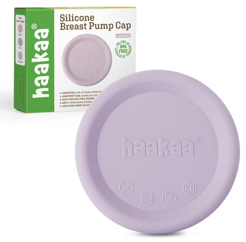 haakaa Tapa de Silicona para Extractor de Leche, Nueva Versión Mejorada, Compatible con Todos los Extractores haakaa Generación 1/2/3, A Prueba de Fugas y Polvo, Lavanda