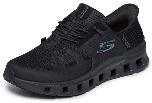 Skechers Mens Work Glide Step Pro Sr Hands Free Slip Ins ZapatillasHombre | Trabajo, deslizamiento, deslizamiento, antideslizante, repelente al agua, espuma viscoelástica refrigerada por aire