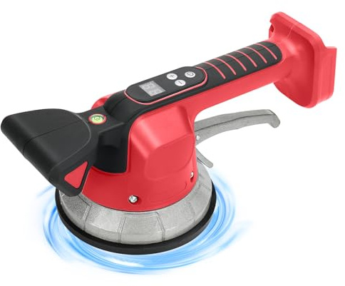 Batteria vibrante per piastrelle compatibile con Milwaukee M 18 V batteria (senza batteria), piastrellista a 10 marce, potenza di aspirazione 14,5 cm e assorbimento di 200 kg, vibratore per piastrelle